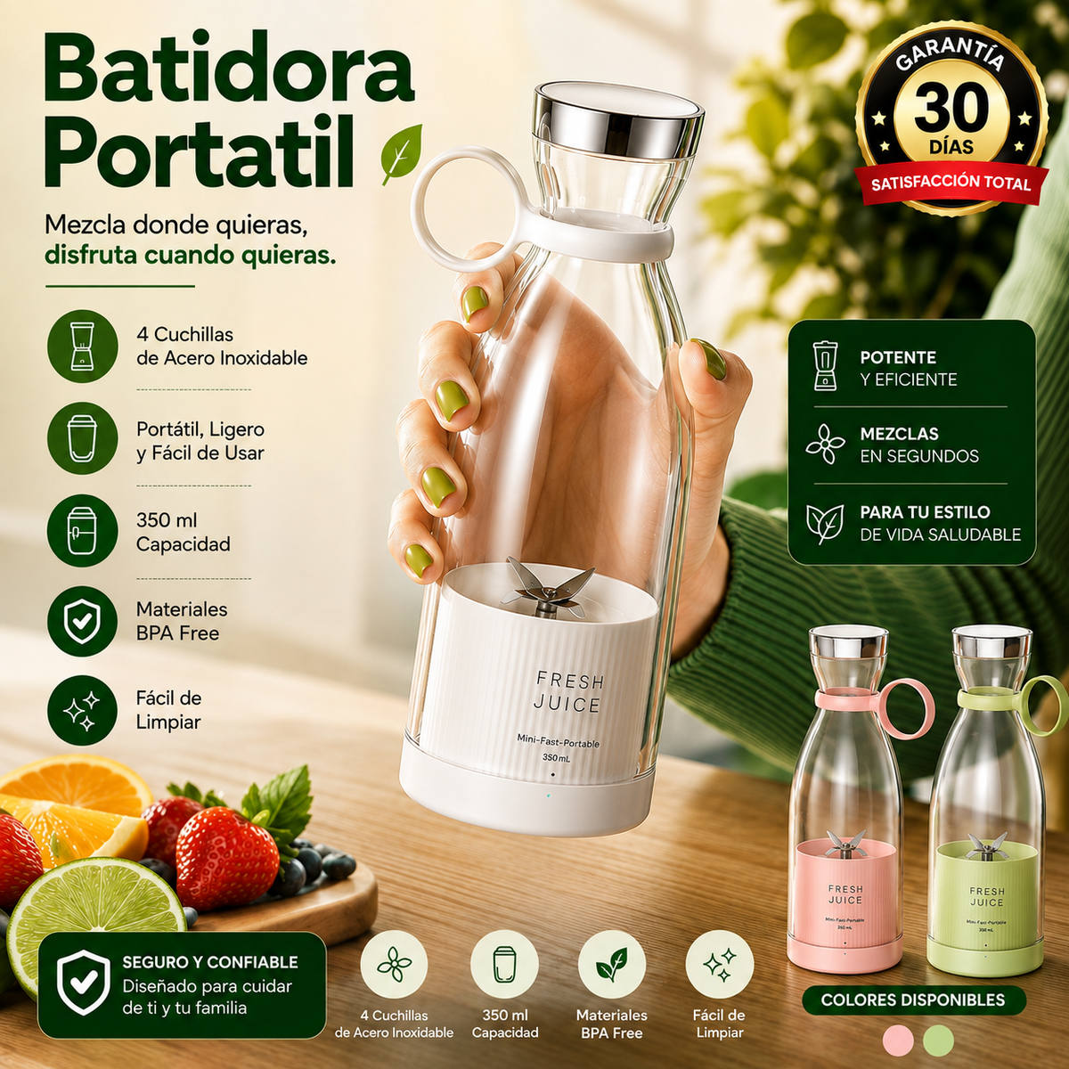 Batidora Portátil 420 ml