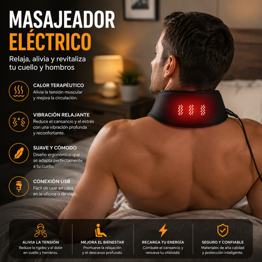 Masajeador De Cuello Calor y Vibrador